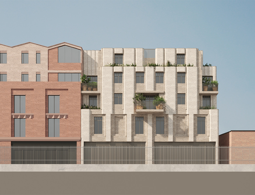 Sensitively designed rear facade from National Rail land